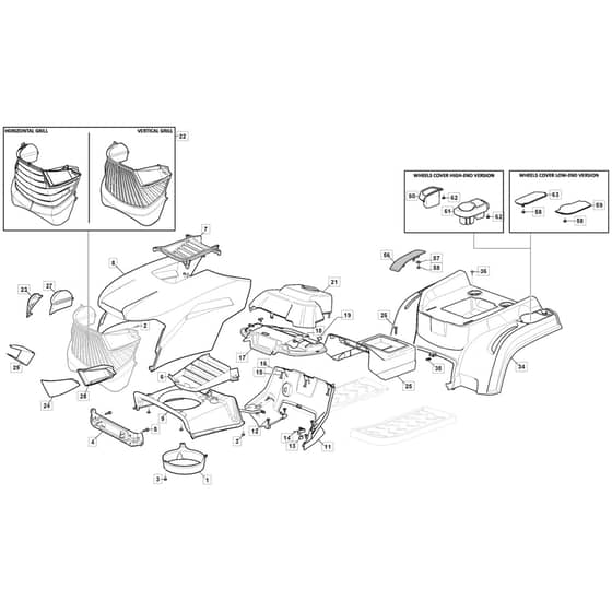 MTF 1430 HD - 2022-2023 - 2T2110483/MTF - Mountfield Ride On Mower Body Diagram