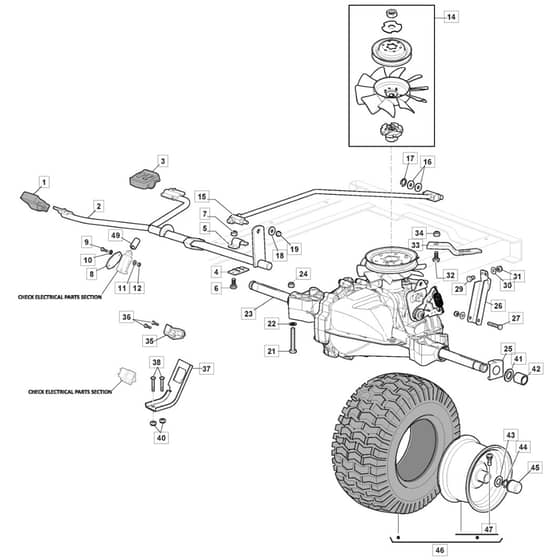 MTF 1430 HD - 2022-2023 - 2T2110483/MTF - Mountfield Ride On Mower Transmission Diagram