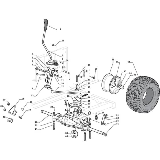 MTF 1438 M-SD - 2018-2022 - 2T0520483/MTF - Mountfield Ride On Mower Peerless Transmission Diagram