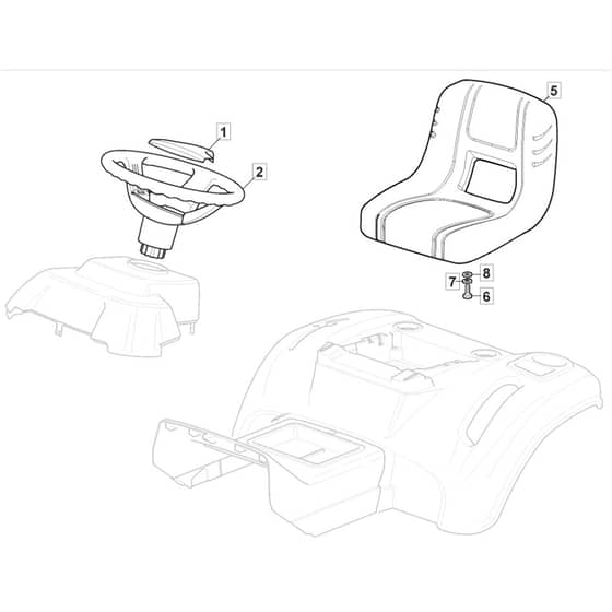 MTF 1538H - 2022-2023 - 2T2620483/MTF - Mountfield Ride On Mower Seat Diagram
