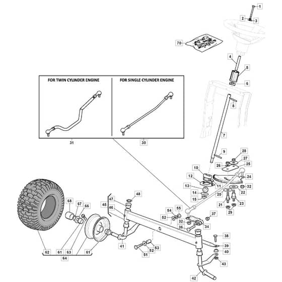 MTF 1538H - 2022-2023 - 2T2620483/MTF - Mountfield Ride On Mower Steering Diagram