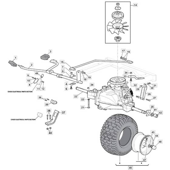 MTF 1638H - 2021 - 2T2620283/MTF - Mountfield Ride On Mower Transmission Diagram