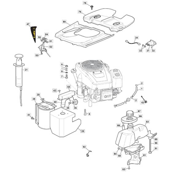 MTF 72 H - 2023 - 2T0210483/M22 - Mountfield Ride On Mower 352cc Engine Diagram