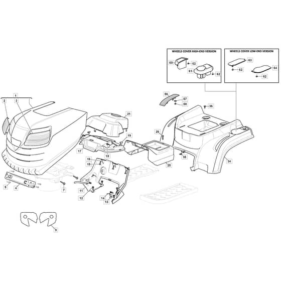 MTF 84 H - 2022-2023 - 2T2100403/CAS - Mountfield Ride On Mower Body Diagram
