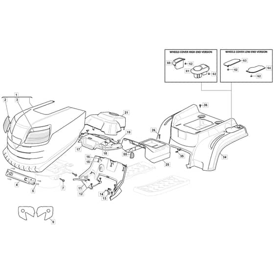 MTF 84 M - 2022-2023 - 2T2005403/CAS - Mountfield Ride On Mower Body Diagram