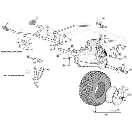 MTF 98 H - 2023 - 2T2610403/CAS - Mountfield Ride On Mower Transmission Diagram