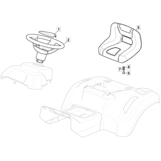 MTF 98 H - 2022 - 2T2620483/CAS - Mountfield Ride On Mower Seat Diagram