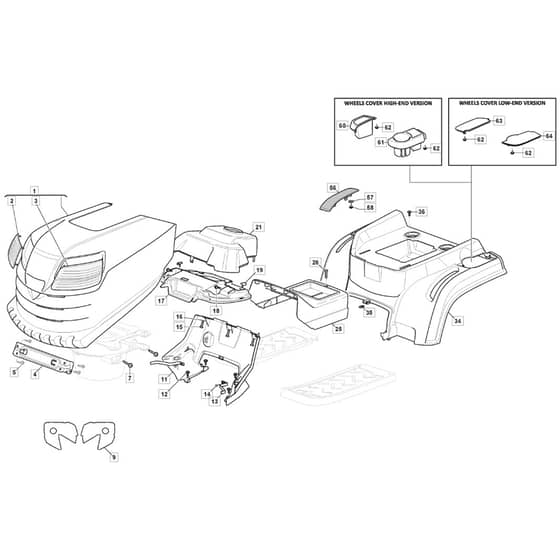 MTF 98HB - 2023 - 2T2620203/CAS - Mountfield Ride On Mower Body Diagram