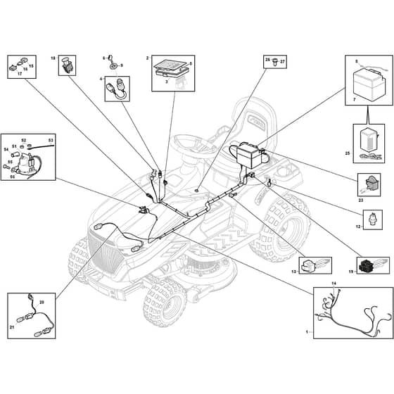 MTF 98M SD - 2020-2021 - 2T0510203/CPL - Mountfield Ride On Mower Electric Equipment Diagram