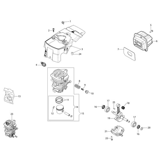 MTH 400 - Efco Chainsaw Engine Diagram