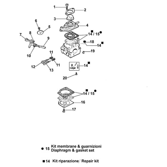 MTL 51 - Oleo-Mac Earth Auger Carburetor C1Q-E6 Diagram