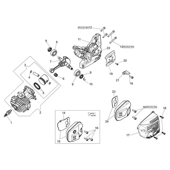 MTT 3600 - Efco Chainsaw Engine Diagram