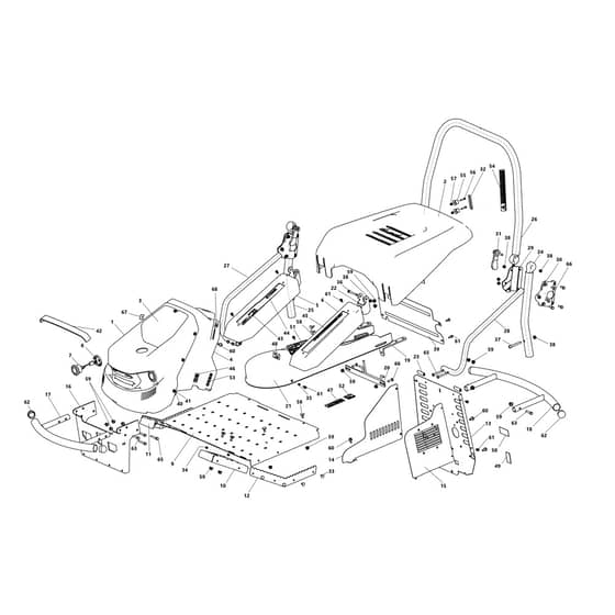 MULCHER 92 PRO 2WD K - 2025 - Bertolini Ride On Mower Hood Diagram