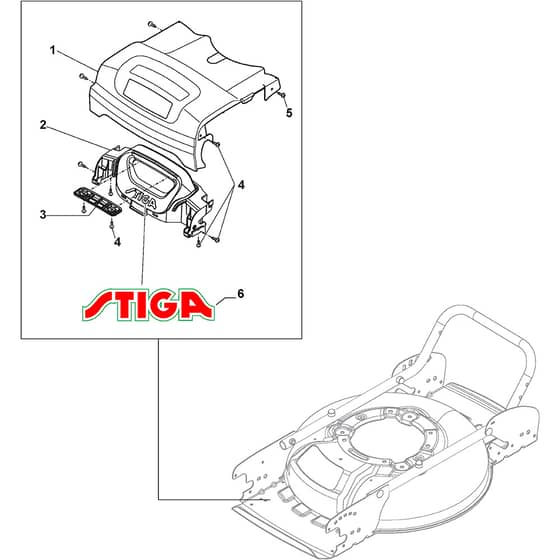 MULTICLIP 47 AE - 2018-2019 - 298471008/ST1 - Stiga Rotary Mower Mask Diagram