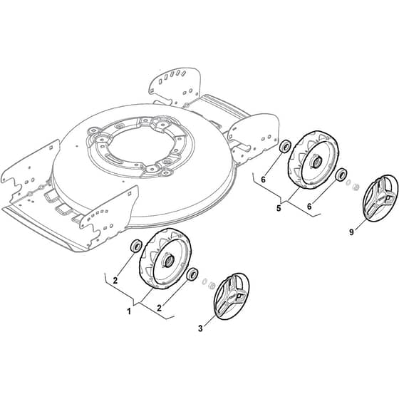 MULTICLIP 47 DAE - 2019-2020 - 292471078/ST1 - Stiga Rotary Mower Wheels and Hub Caps Diagram