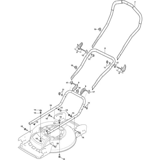 MULTICLIP 47 S DAE - 2019-2020 - 292472078/ST1 - Stiga Rotary Mower Handle Diagram