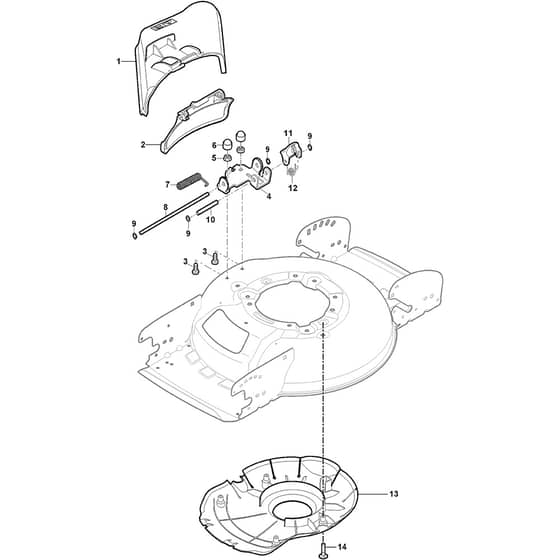 MULTICLIP 47 SQ - 2018 - 298472848/STX - Stiga Rotary Mower Ejection Guard Diagram