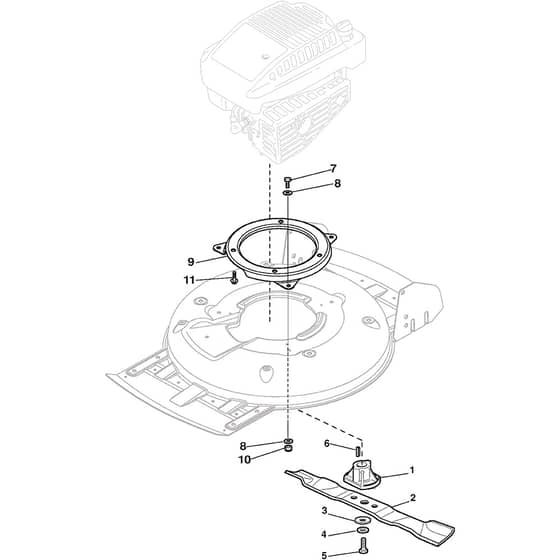 MULTICLIP 50 B - 2011 - 291501024/S11 - Stiga Rotary Mower Blade Diagram