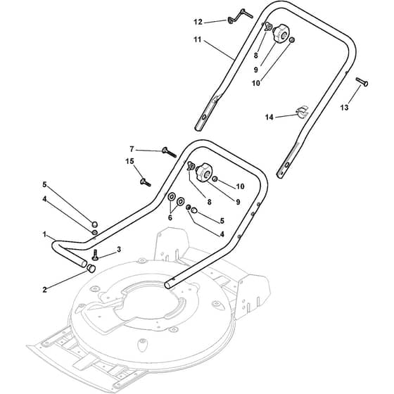 MULTICLIP 50 B - 2009-2010 - 291501024/ST9 - Stiga Rotary Mower Handle Lower Part Diagram