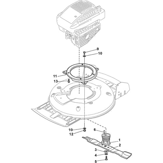 MULTICLIP 50 S - 2009-2013 - 291502044/ST9 - Stiga Rotary Mower Blade Diagram