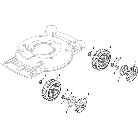 MULTICLIP 50 S - 2014-2015 - 291502048/S14 - Stiga Rotary Mower Wheels and Hub Caps Diagram