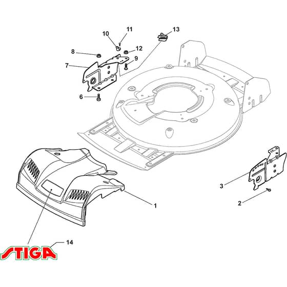 MULTICLIP 50 S AE - 2018 - 291502008/ST1 - Stiga Rotary Mower Mask Diagram