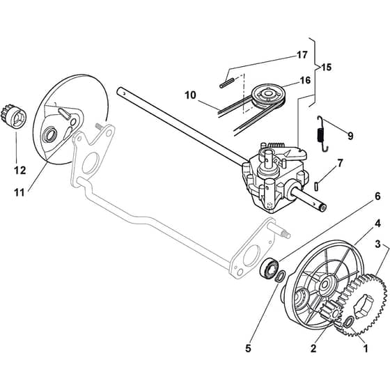 MULTICLIP 50 S B - 2009-2010 - 291502024/ST9 - Stiga Rotary Mower Transmission Diagram