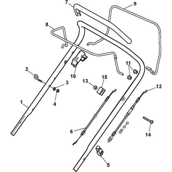 MULTICLIP 50 S B - 2014 - 291502228/S14 - Stiga Rotary Mower Handle Upper Part Diagram