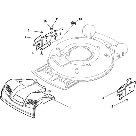 MULTICLIP 50 S BLUE - 2012-2013 - 291502144/S12 - Stiga Rotary Mower Mask Diagram