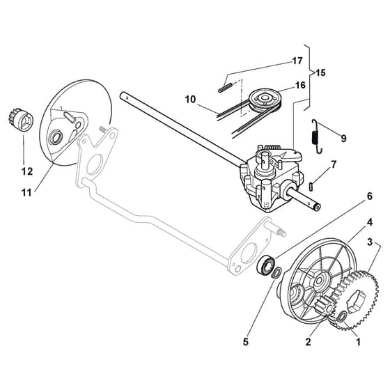 MULTICLIP 50 S RENTAL - 2011 - 291502021/S11 - Stiga Rotary Mower Transmission Diagram