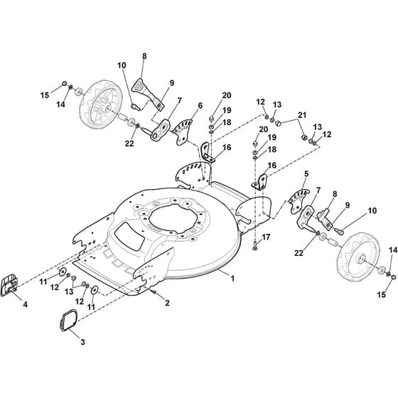 MULTICLIP 547 - 2022-2024 - 298471048/ST2 - Stiga Rotary Mower Deck and Height Adjusting Diagram