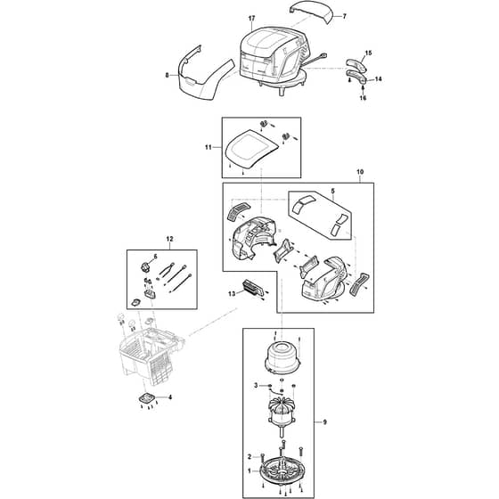 MULTICLIP 547 AE - 2025 - 298471158/ST1 - Stiga Rotary Mower Electric Motor Diagram