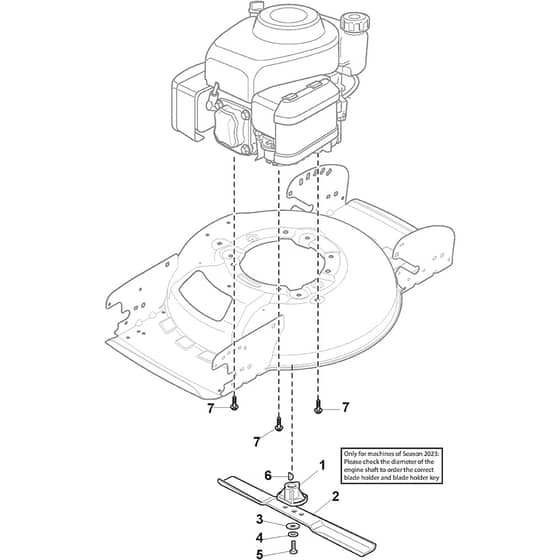 MULTICLIP 547 D - 2022-2024 - 298471848/ST2 - Stiga Rotary Mower Blade Diagram