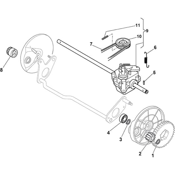 MULTICLIP 750 S - 2022-2025 - 291502048/ST2 - Stiga Rotary Mower Transmission Diagram