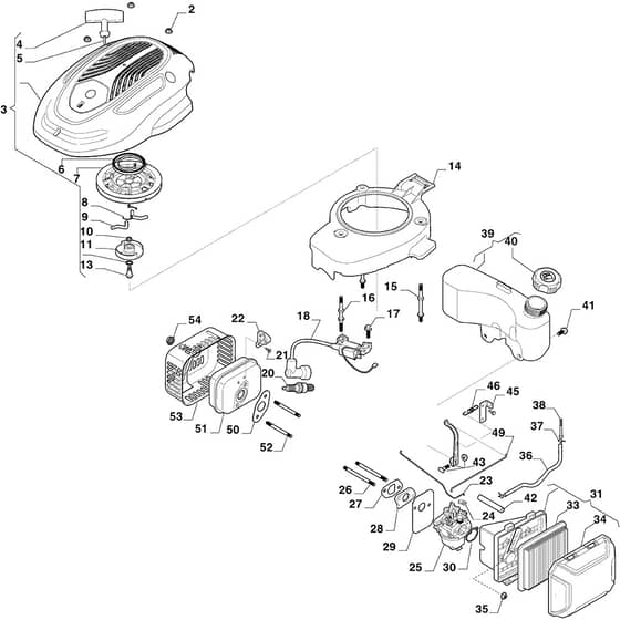 MULTICLIP 950 VE - 2022-2024 - 291503548/ST1 - Stiga Rotary Mower Carburettor Tank Diagram