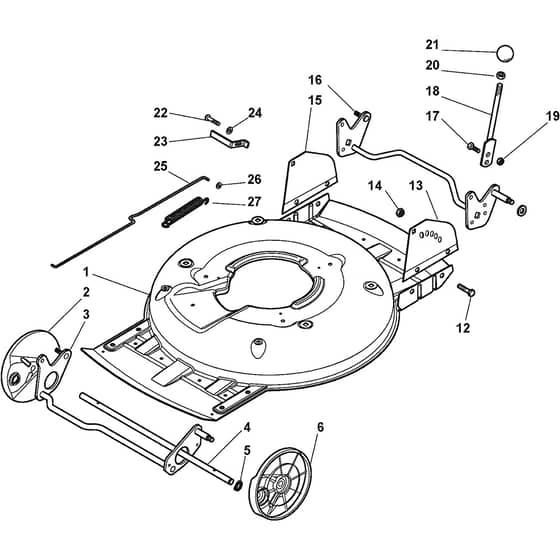 MULTICLIP PLUS 50 - 2012-2013 - 291501041/S10 - Stiga Rotary Mower Deck and Height Adjusting Diagram
