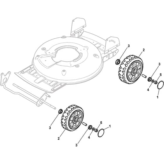 MULTICLIP PRO 50 S SVAN - 2014-2015 - 291502038/S14 - Stiga Rotary Mower Wheels and Hub Caps Diagram