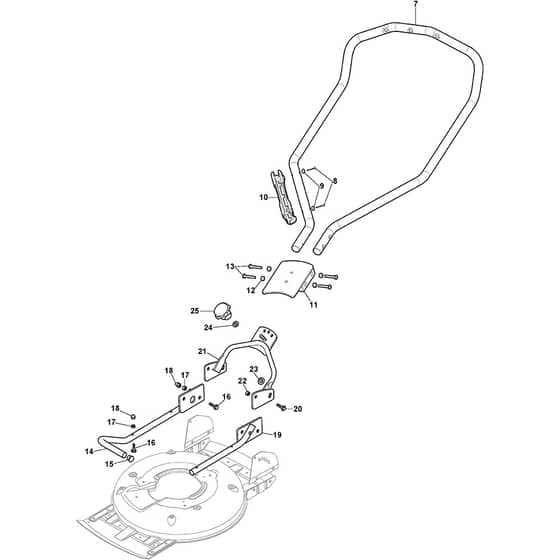MULTICLIP PRO 50 SX DAE - 2019-2020 - 291502108/ST2 - Stiga Rotary Mower Handle Diagram