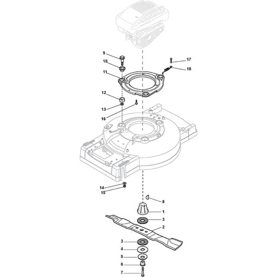 MULTICLIP PRO 53 4S - 2010-2011 - 293533038/S10 - Stiga Rotary Mower Blade Diagram