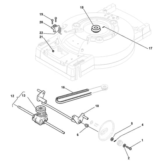 MULTICLIP PRO 53 S S - 2009-2013 - 293532038/ST9 - Stiga Rotary Mower Transmission Diagram