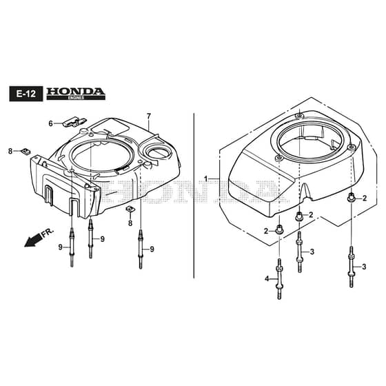 MULTICLIP PRO 53 SV - 2015-2018 - 293533038/S14 - Stiga Rotary Mower Fan Cover Diagram