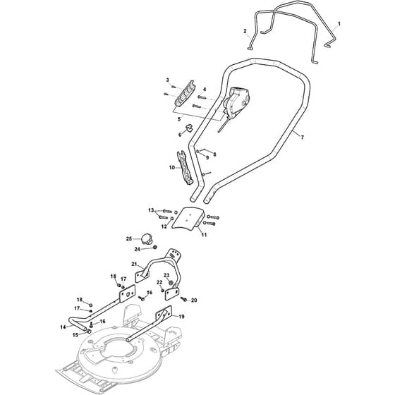 MULTICLIP PRO 950 SX AE - 2021 - 291503098/ST1 - Stiga Rotary Mower Handle Diagram