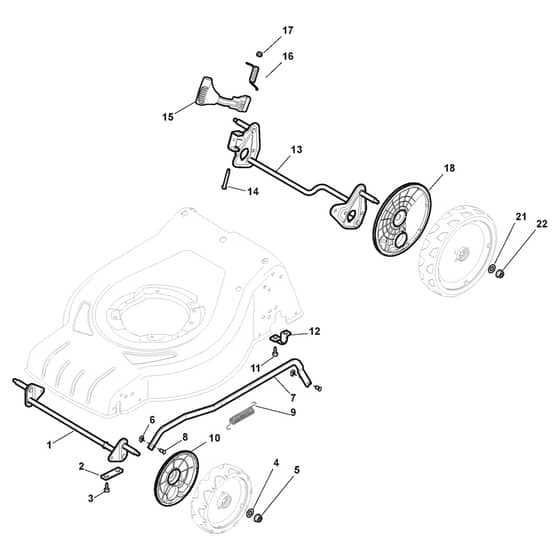 MULTIMOWER 53 S - 2013 - 295536144/S13 - Stiga Rotary Mower Deck and Height Adjusting Diagram