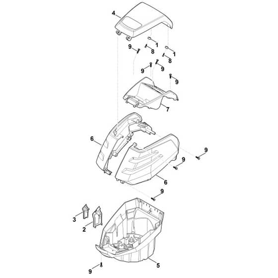 Stihl MVP 600.1 - Housing - Parts Diagram