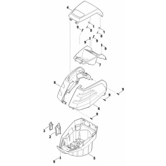 Stihl MVP 850.1 X - Housing - Parts Diagram