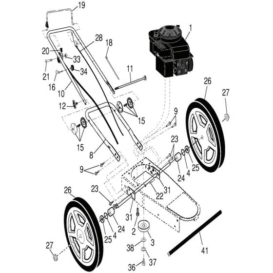 McCulloch MWT420 - 96171000303 - 2014-11 - Frame Parts Diagram