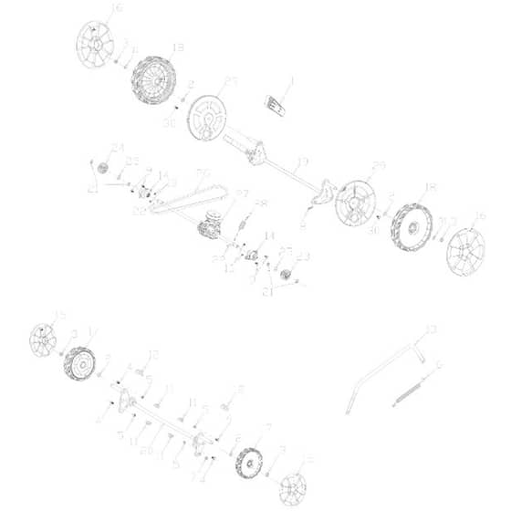Cobra MX460SPB - Lawn Mower Feb 2025 Drive & Axle Assy Diagram