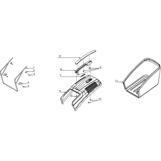 Cobra MX460SPC - Lawn Mower Aug 2022 Grassbox Assy Diagram