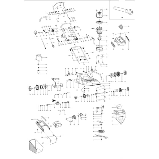 Cobra MX46SPE - Lawn Mower August 2017 Main Diagram
