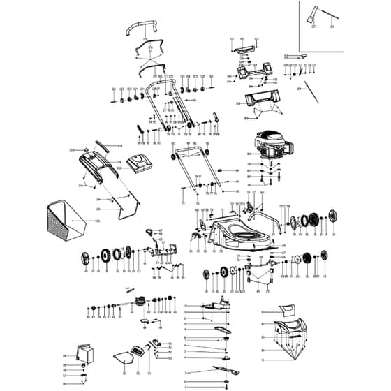 Cobra MX51SPH - 20" Self Propelled Main Diagram